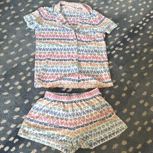 Roller Rabbit Multicolor Heart Kids Pajama Set